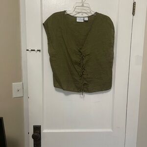 Cynthia Rowley Olive Green Blouse